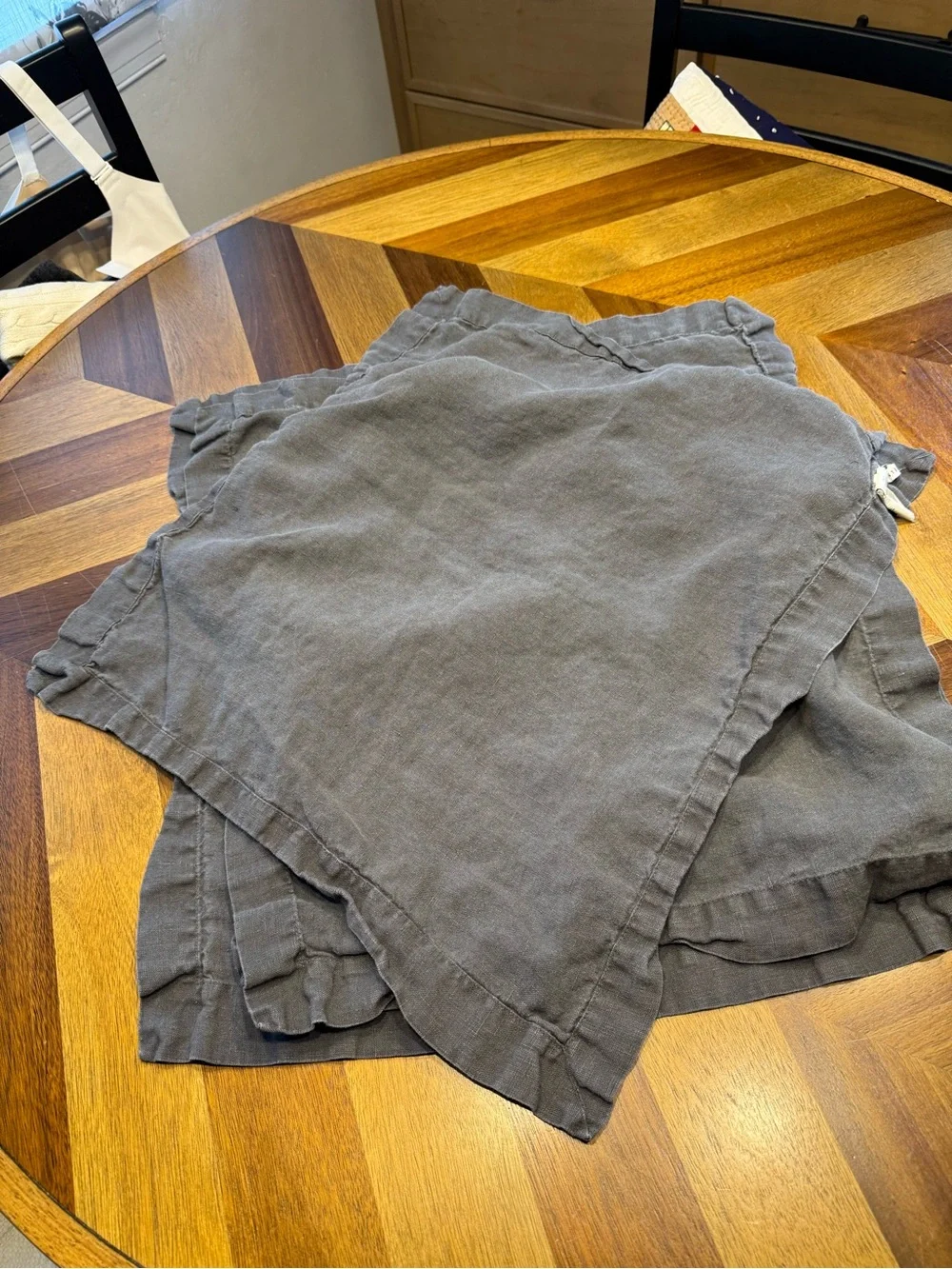 Pottery Barn Gray Linen Napkins set of 4